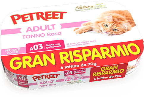 Petreet Natura Tonno Rosa e Gamberetti 6x70gr Petreet Natura Tonno Rosa e Gamberetti 6x70gr